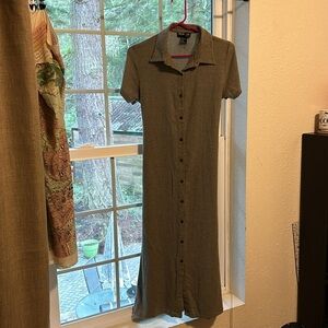 Cute Long Vintage button-down Small 90’s Dress